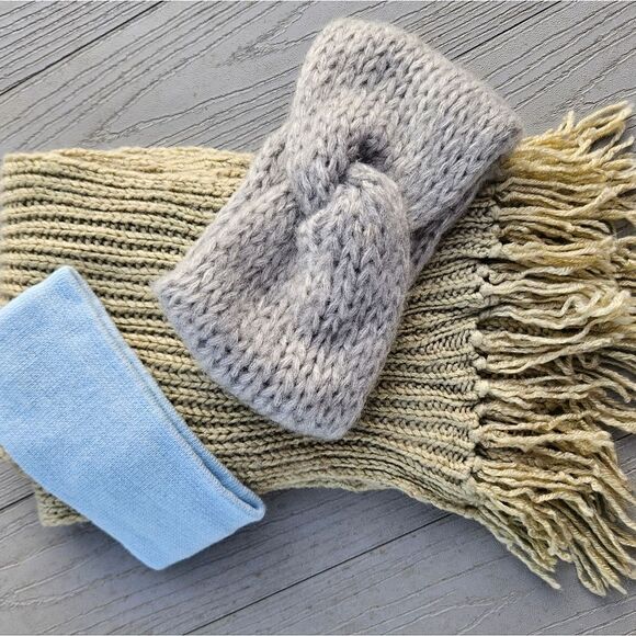 Winter scarf & headband bundle handmade - Picture 3 of 10